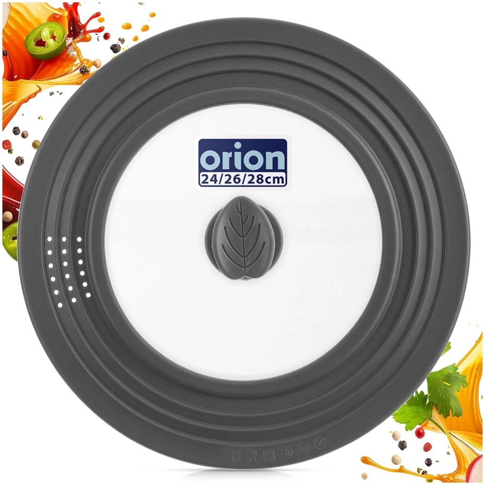 Pokrywka szklana silikonowa uniwersalna 24/26/28 cm