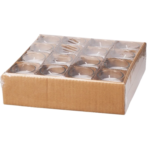 Świece szklane białe bezzapachowe 16 szt.