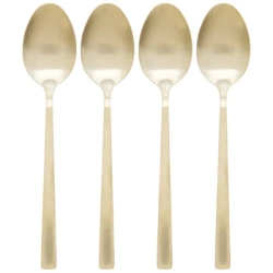 Łyżeczki do herbaty stalowe złote 4 szt.