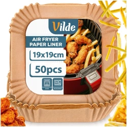 Wkład do frytkownicy Air Fryer beztłuszczowej papierowy kwadratowy 19x19 cm 50 szt.