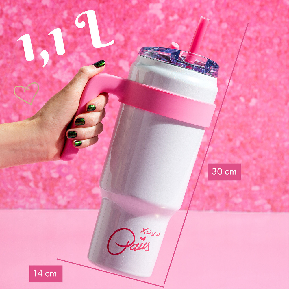 Kubek do napojów 1 L, biały Paris Hilton