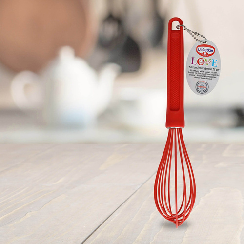 Silikonowa trzepaczka Flexxibel Love, elastyczna, 30 cm Dr. Oetker