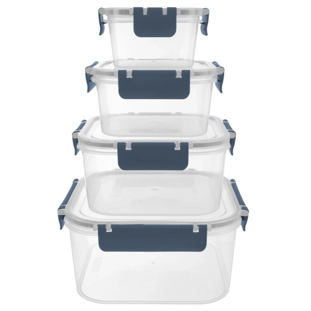 Pojemniki na żywność z pokrywką i uszczelką 4 szt.