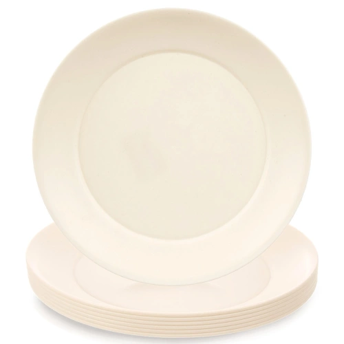 Talerze deserowe plastikowe kremowe SANDY 20,5 cm 6 szt.