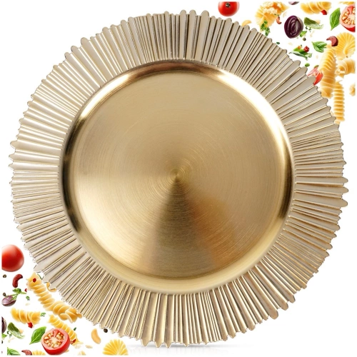 Taca podtalerz złoty 33 cm