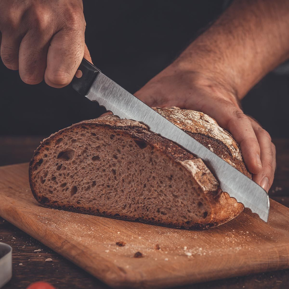 Nóż kuchenny Mega, 20 cm ostrze Nirosta do krojenia pieczywa wypieków