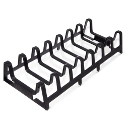 Stojak na pokrywki i talerze czarny 30x14x6 cm