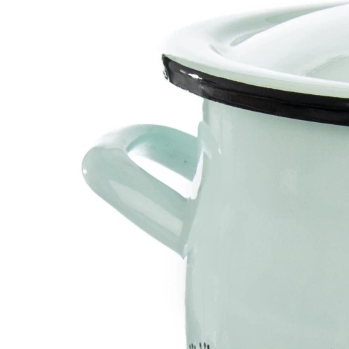 Garnek emaliowany z pokrywką niebieski LOUKA 16 cm, 2,3 l