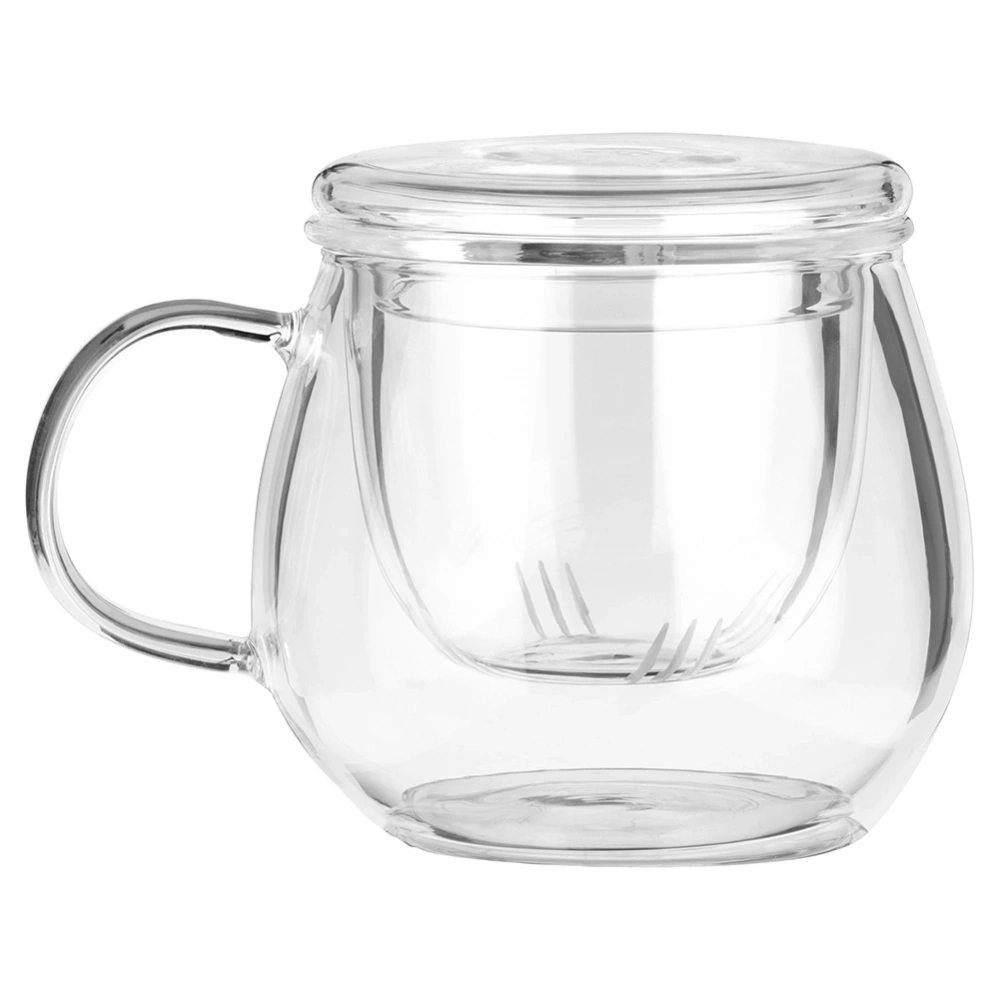 Kubek z zaparzaczem i pokrywką szklany 400 ml