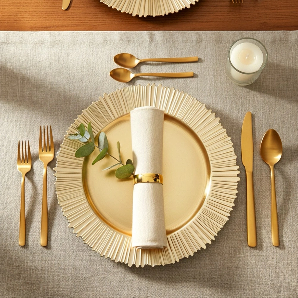 Taca podtalerz złoty 33 cm