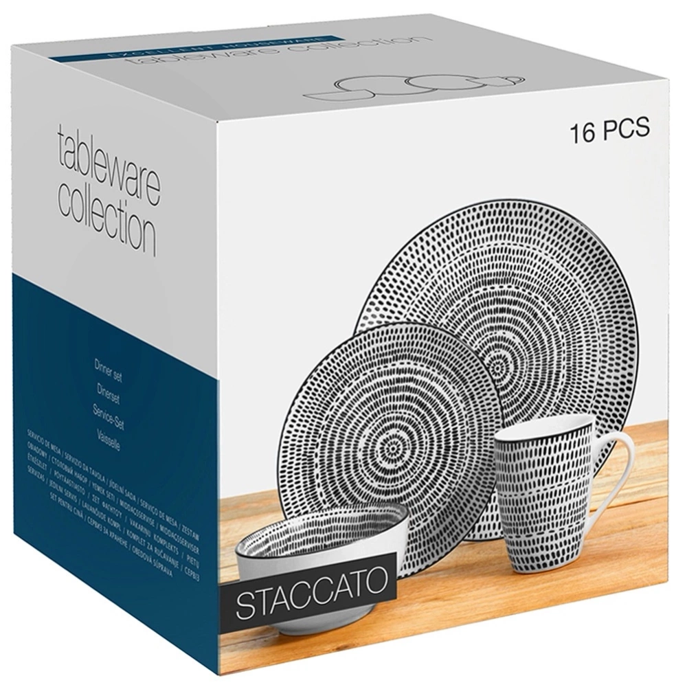 Zestaw serwis obiadowy porcelanowy 16 el.