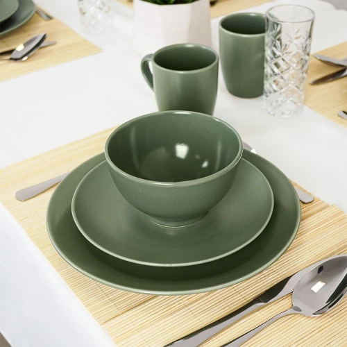 Talerz deserowy ceramiczny zielony ALFA 21,5 cm