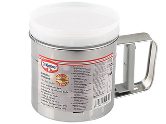 Sito do mąki z pojemnikiem, 3-częściowe Dr. Oetker