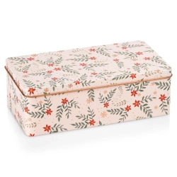 Pojemnik na ciastka metalowy puszka świąteczna 21,5x12x7 cm