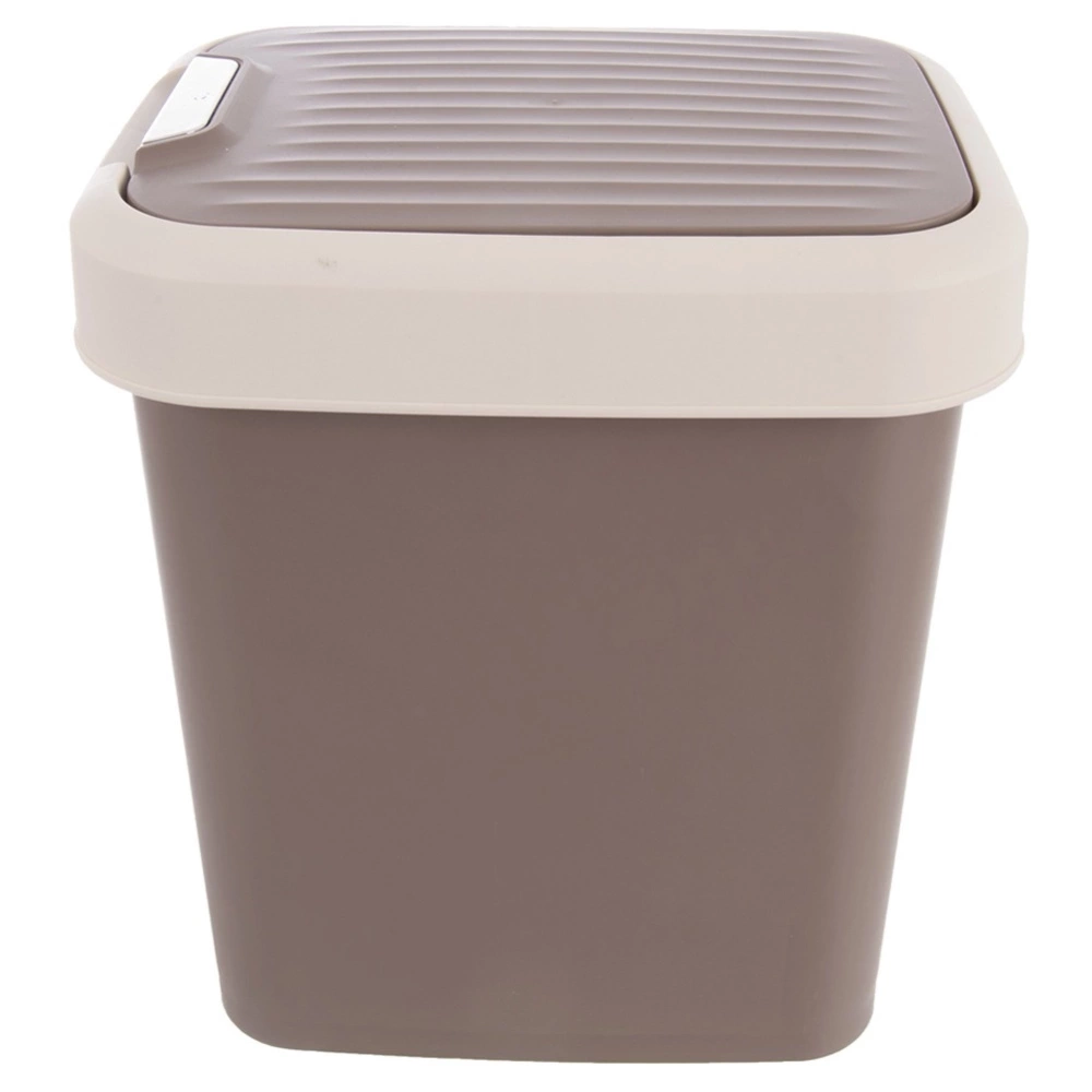 Kosz na śmieci plastikowy brązowy 12 l