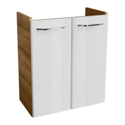 Dwudrzwiowa szafka pod umywalkę 52 cm sękaty dąb + biały Milano Fackelmann 84335
