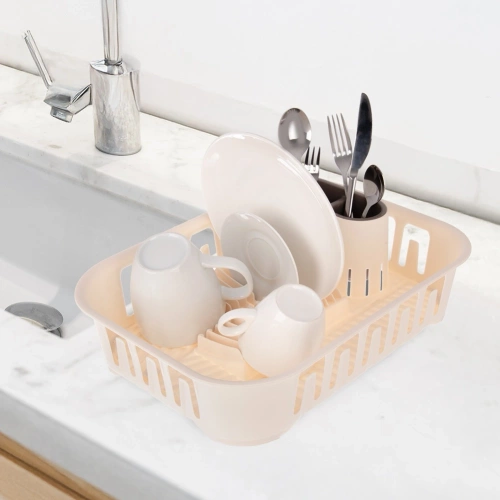 Suszarka na naczynia kremowa 39x29x11 cm