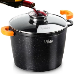 Garnek granitowy ze szklaną pokrywką TERRUNA AROMA 24 cm, 6,7 l