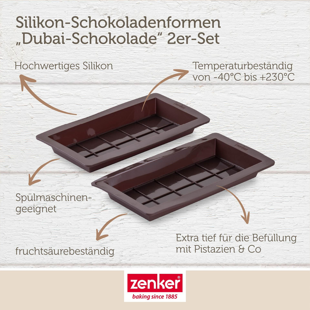 Forma do czekolady silikonowa, 2 sztuki Zenker