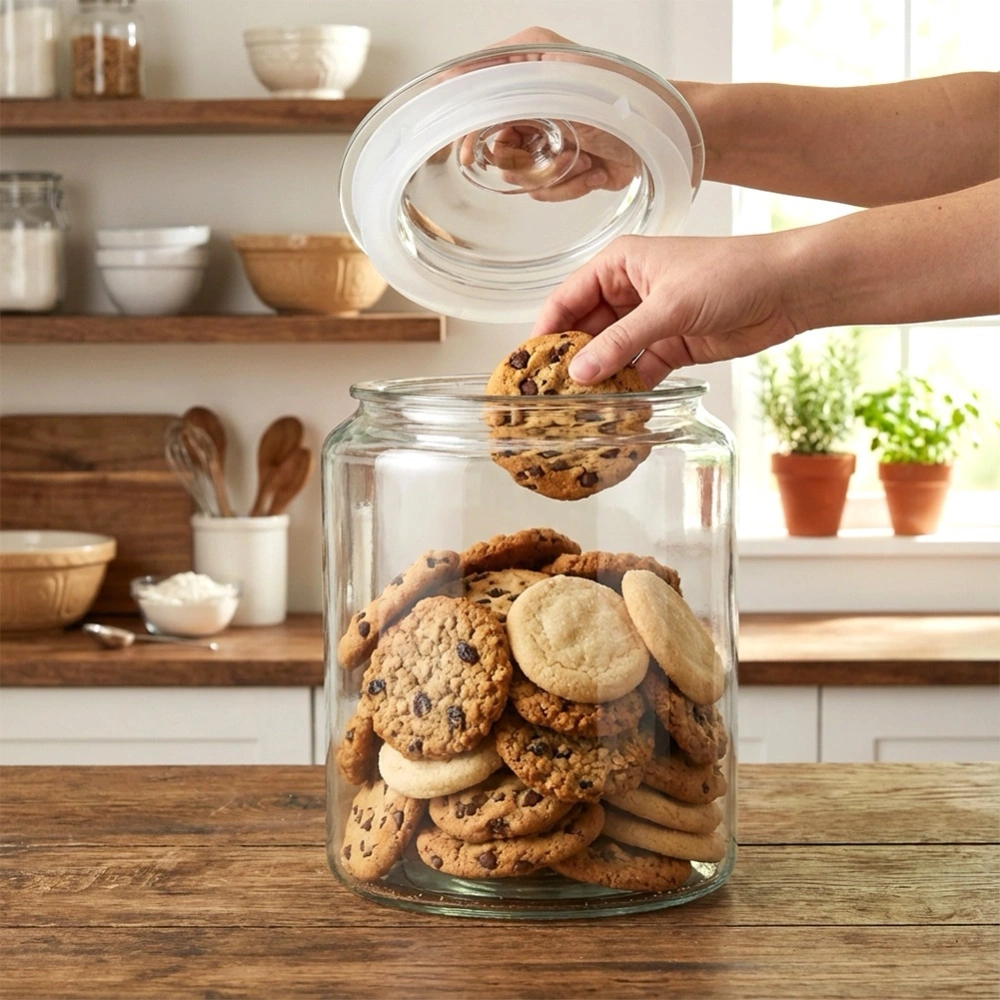 Pojemnik szklany z pokrywką i uszczelką 6 l