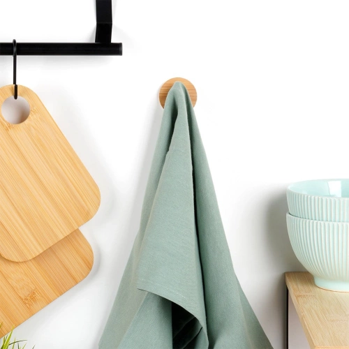 Haczyk wieszak samoprzylepny bambusowy metalowy czarny 5x3,5 cm