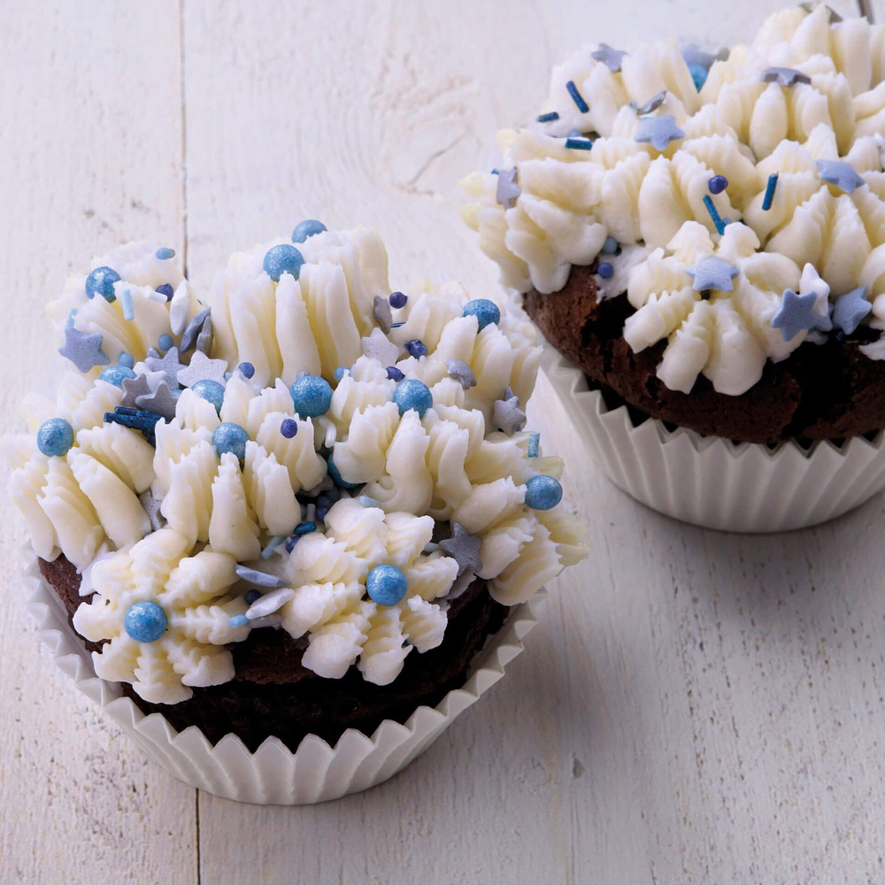 Tiul Eiskristall z 4 rękawami do dekoracji tylki White Christmas Dr. Oetker