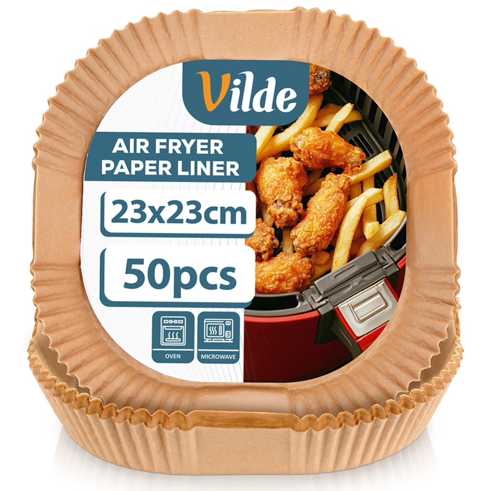 Wkład do frytkownicy Air Fryer beztłuszczowej papierowy kwadratowy 23x23 cm 50 szt.