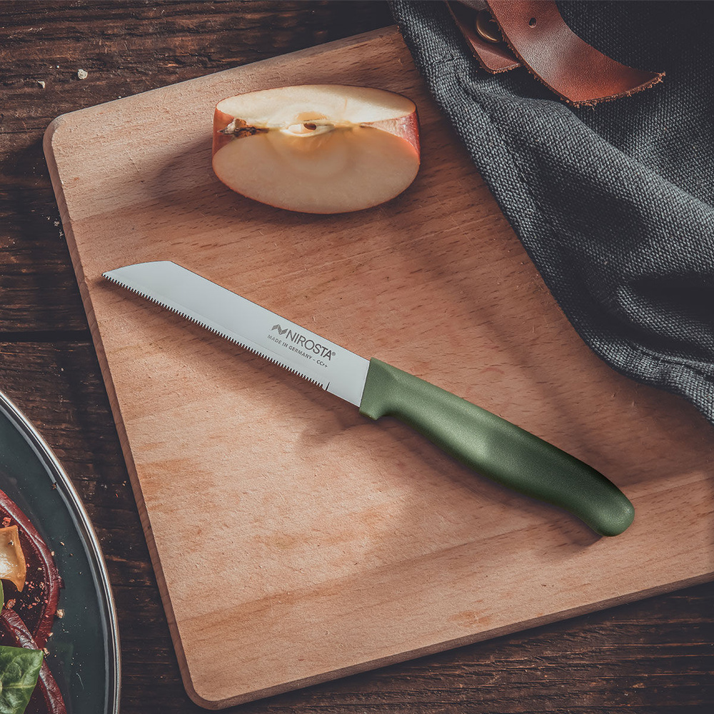 Nóż kuchenny Elemental, 9 cm, zielony Nirosta