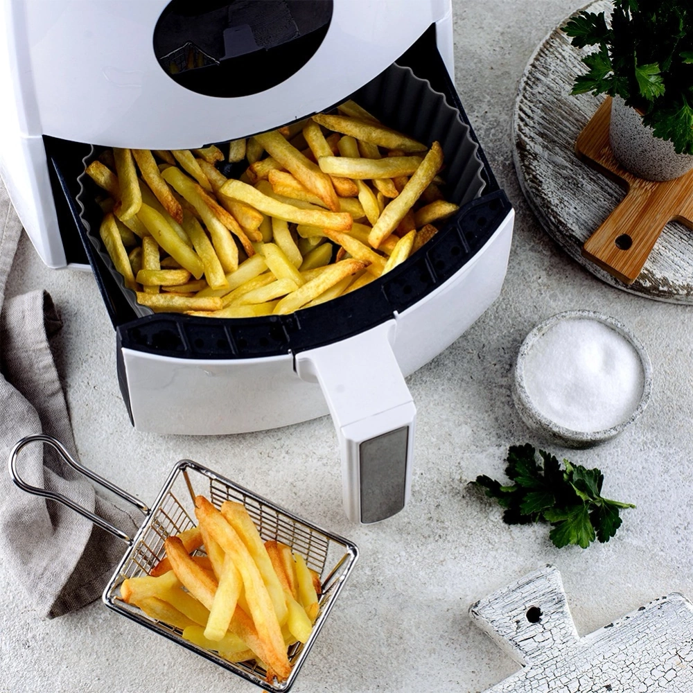 Wkład do frytkownicy Air Fryer beztłuszczowej silikonowy czarny 20,5 cm