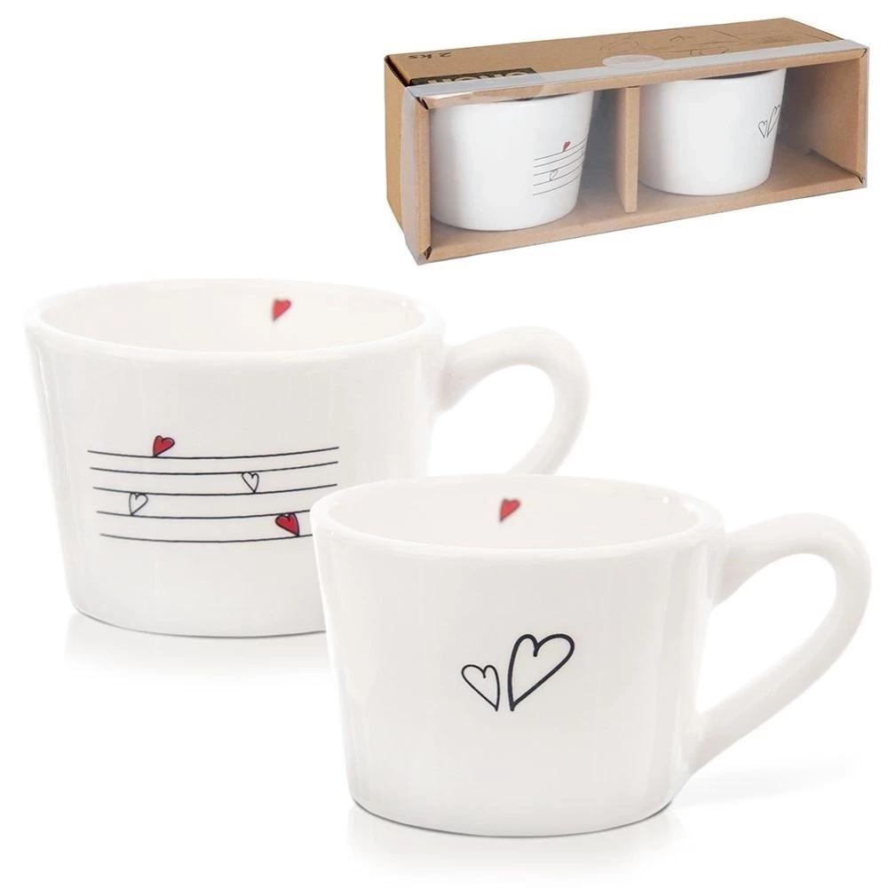 Kubki ceramiczne SERCE 210 ml 2 szt.