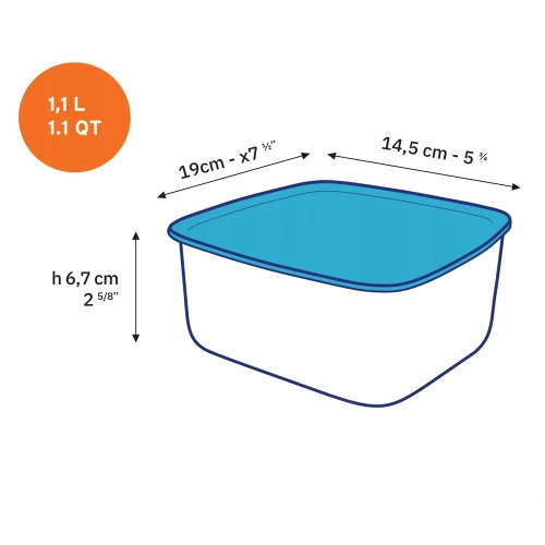 Zestaw Pojemników Szklanych 3 szt. 0,39L 1,1L 1,65L z Pokrywkami Duralex