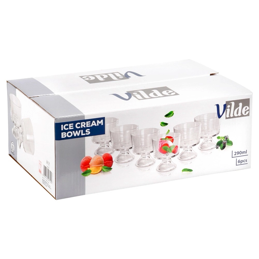 Pucharki do lodów szklane 290 ml 6 szt.