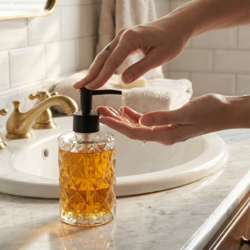 Dozownik do mydła szklany 330 ml