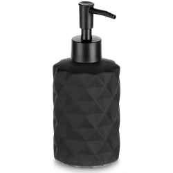 Dozownik do mydła szklany czarny 330 ml