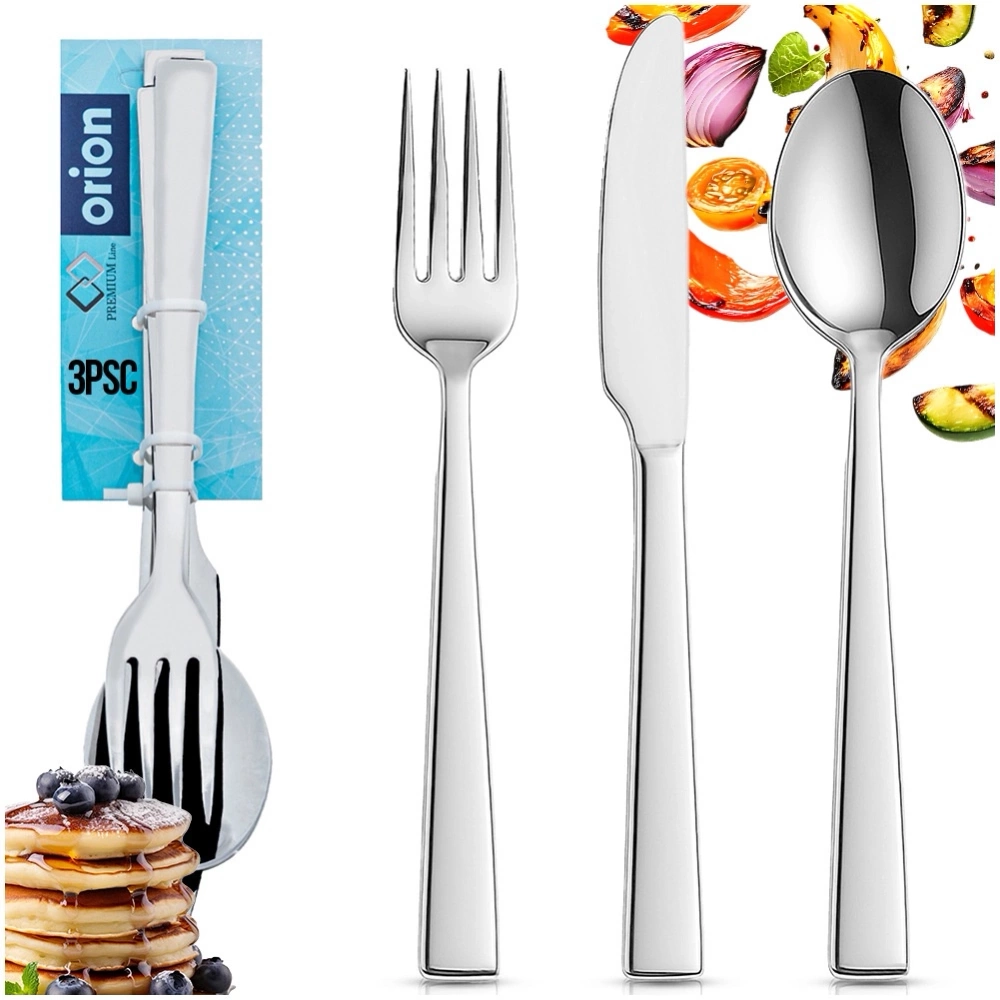 Zestaw sztućców stalowy 3 el.