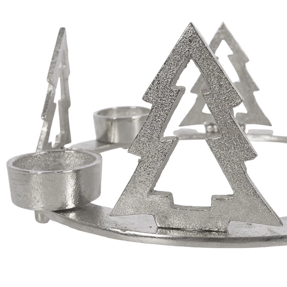 Świecznik aluminiowy na 4 świeczki 25 cm