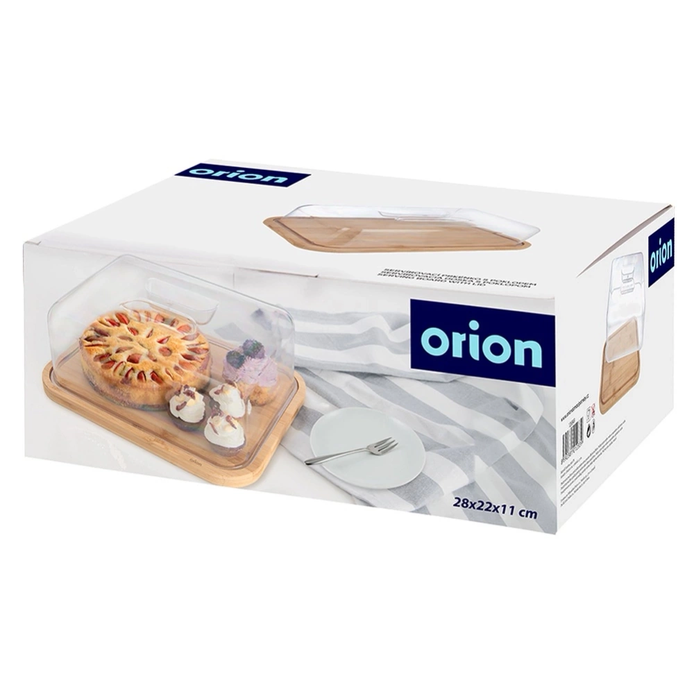 Deska do serwowania bambusowa z pokrywką 28x22x11 cm