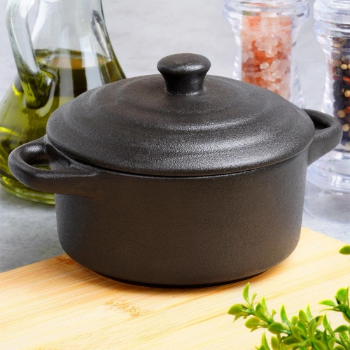 Miseczka do zapiekania porcelanowa z pokrywką 450 ml