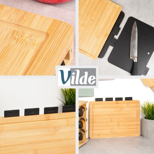 Deski do krojenia ze stojakiem 5 el.