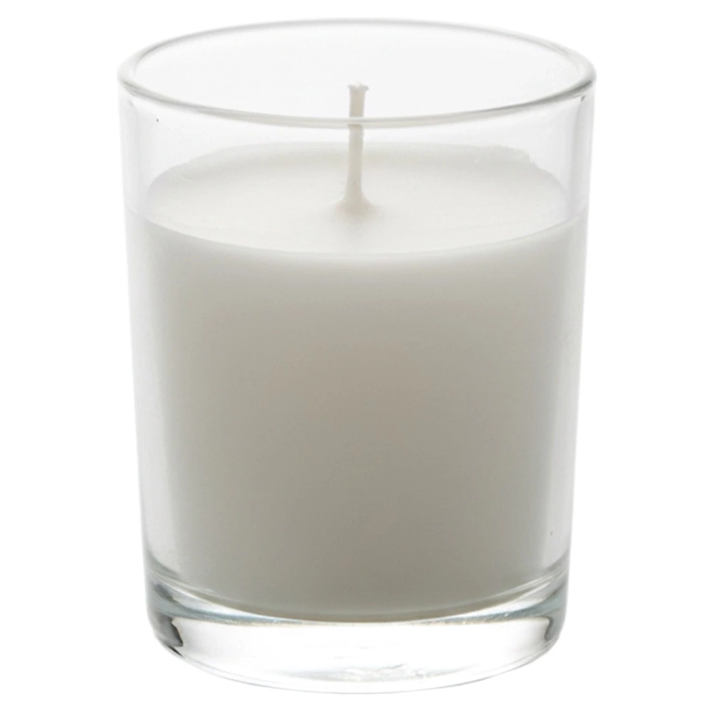 Świece szklane białe bezzapachowe 16 szt.