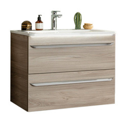 Szafka łazienkowa z umywalką z konglomeratu szary dąb 80 cm Luxor Fackelmann