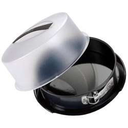 Duża tortownica z pokrywą ilag diamentowa emalia ZENKER 7020