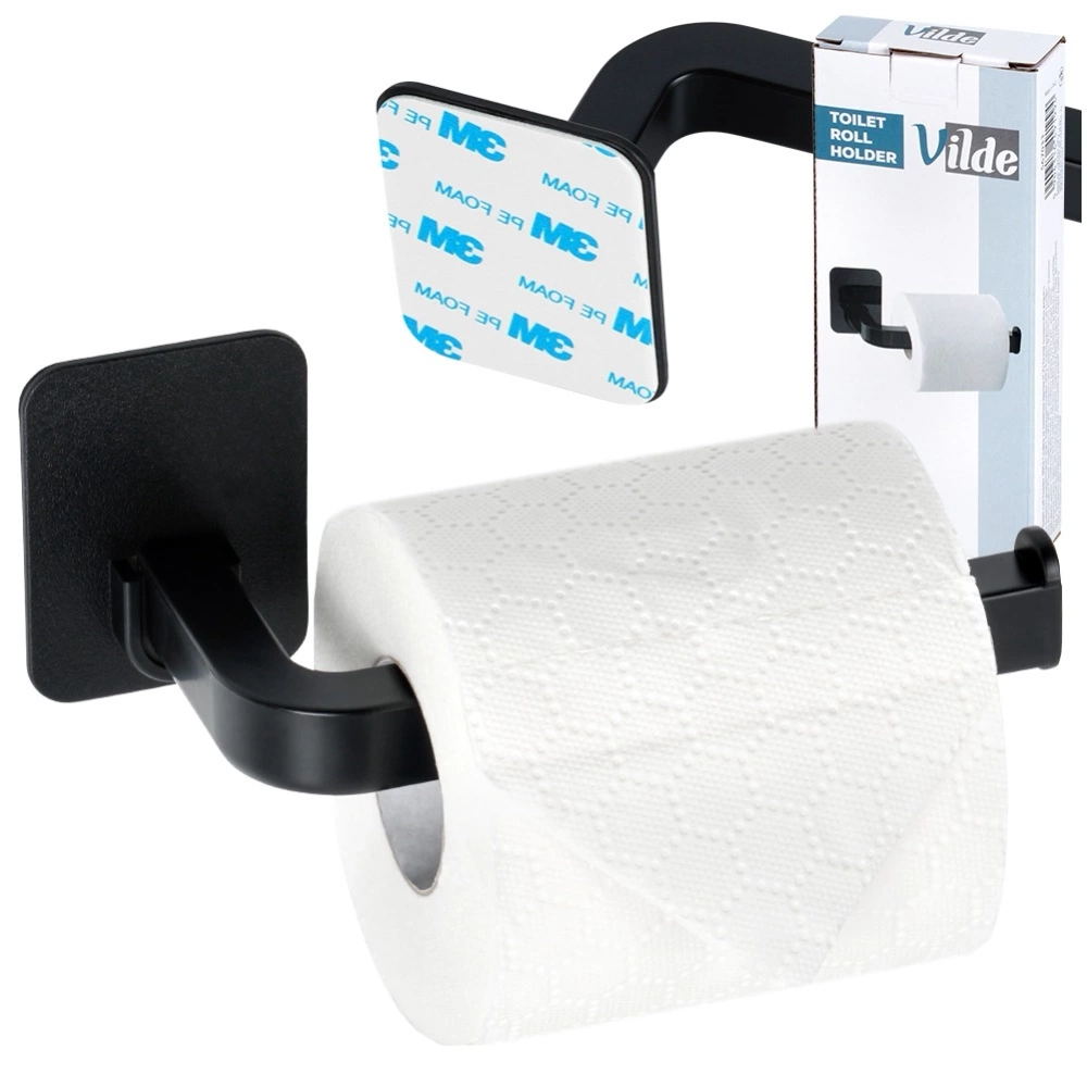 Uchwyt na papier toaletowy czarny 16,5 cm