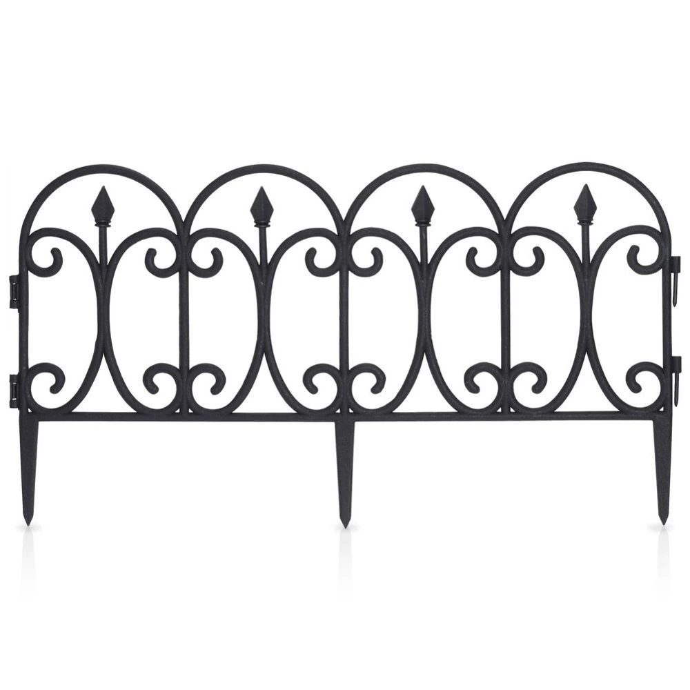 Płotek ogrodowy czarny 60x33 cm 4 szt.