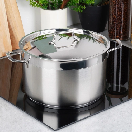 Garnek stalowy z pokrywką ANETT 26 cm, 8,2 l