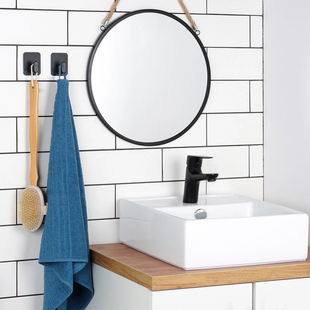 Haczyk wieszak samoprzylepny czarny 5x6,5 cm 2 szt.