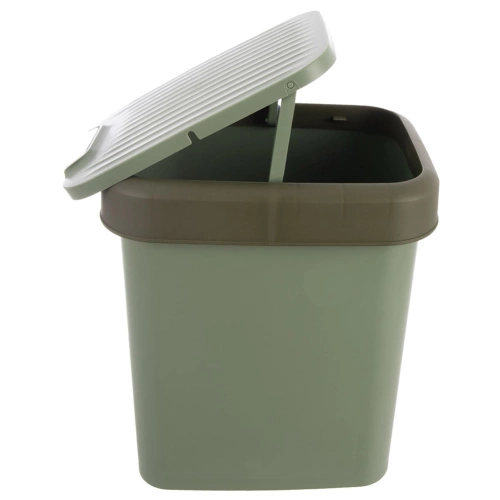 Kosz na śmieci plastikowy zielony 12 l