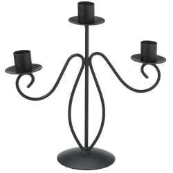 Świecznik kandelabr czarny 3-ramienny