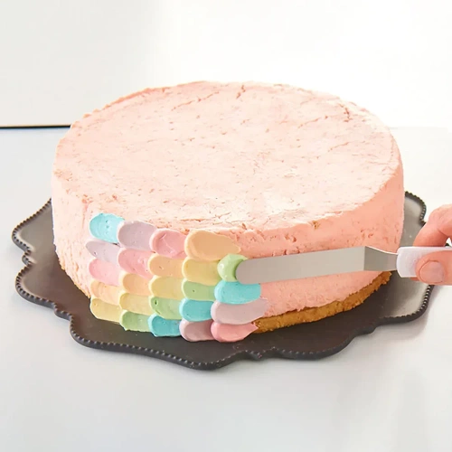 Łopatka kątowa ze stali nierdzewnej z drewnianą rączką 26,5 cm Dr. Oetker