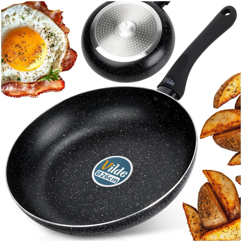 Patelnia granitowa BLACK LINE 26 cm